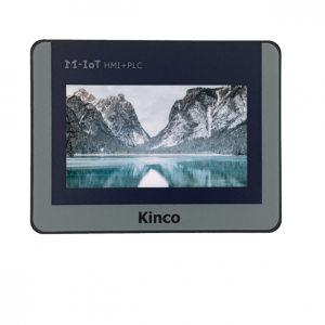 Kinco HMI+PLC ขนาดหน้าจอ 4.3 นิ้ว ที่มีจำนวน I/O รวม 27 ช่อง และเอาท์พุตเป็นแบบทรานซิสเตอร์.