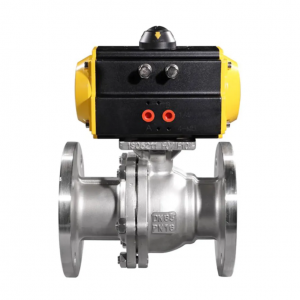 DN150 PN16 ANSI Class 1500 วาล์วบอลนิวเมติก สแตนเลส พร้อมหน้าแปลน
