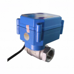 วาล์วปิดน้ำมันสแตนเลสขนาดเล็กแบบหมุนไฟฟ้า 12V พร้อมตัวกระตุ้นไฟฟ้าและตัวจับเวลา