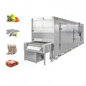  Tunnel Freezer เครื่องแช่แข็งแบบอุโมงค์สำหรับแปรรูปอาหาร TF100  100 กิโลกรัม/ชั่วโมง