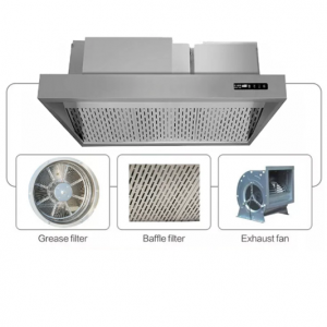 Commercial Kitchen Hood เครื่องกำจัดควันและกลิ่น อัตราการไหลของอากาศ 6000 m³/h
