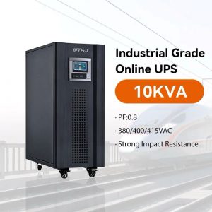 WTHD UPS เครื่องสำรองไฟ 10kVA/9kW 380V 50Hz ระบบออนไลน์ความถี่สูง