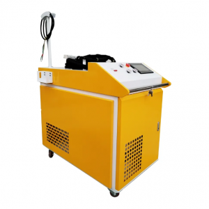 เครื่องเลเซอร์ไฟเบอร์แบบมือถือ 3000W สำหรับเชื่อม เลเซอร์ทำความสะอาด และตัดวัสดุ (3 in 1) พร้อมกำลังไฟ 1000W