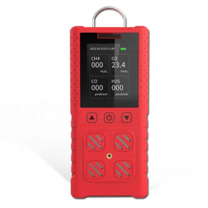 เครื่องวิเคราะห์การรั่วไหลของก๊าซแบบหลายชนิดแบบพกพา 4-in-1 สำหรับ Oxygen, ก๊าซพิษ, ก๊าซติดไฟ