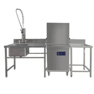 เครื่องล้างจานแบบมีฮู้ด ทนความร้อนสูง (น้ำหนัก: 96 กก. ; กำลัง (HP) : 15kw)