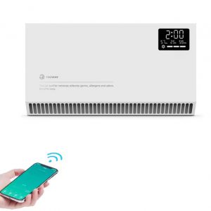 TACWAY เครื่องฟอกอากาศติดผนัง UV ฆ่าเชื้อ ฟิลเตอร์ 5 ชั้น: พรีฟิลเตอร์ HEPA คาร์บอน แสง UVC ไอออนลบ 250 CFM พื้นที่ 30-67 ตร.ม.