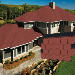 หลังคายางมะตอยลายเกล็ดปลา (Fish Scale Asphalt Shingles)