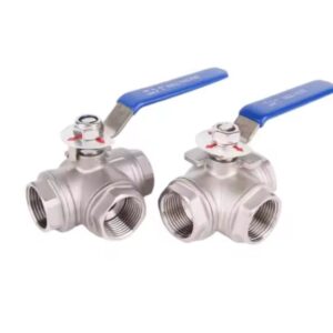 บอลวาล์วแบบแมนนวล 3 ทาง (Ball Valve)