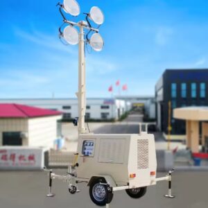 เครื่องกำเนิดไฟฟ้าดีเซลเสาสูงหอคอยไฟ LED